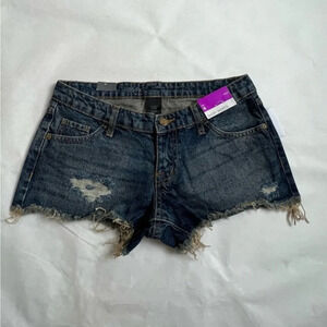 Mossimo Medium Rise Cut Off Blue Jean Shorts Size 4 New With Tags